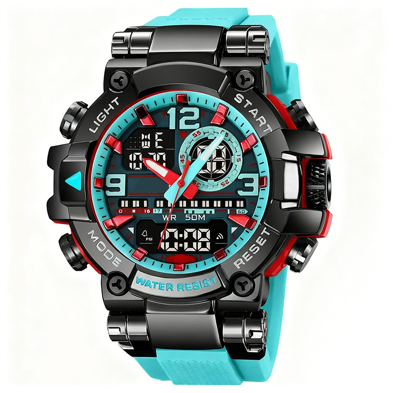 ⌚ LIMITED-TIME 50% OFF! 💧 Multifunctional Waterproof LED Digital Watch – 50M, Dual Movement, Stopwatch 🌙