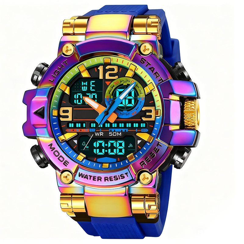 ⌚ LIMITED-TIME 50% OFF! 💧 Multifunctional Waterproof LED Digital Watch – 50M, Dual Movement, Stopwatch 🌙
