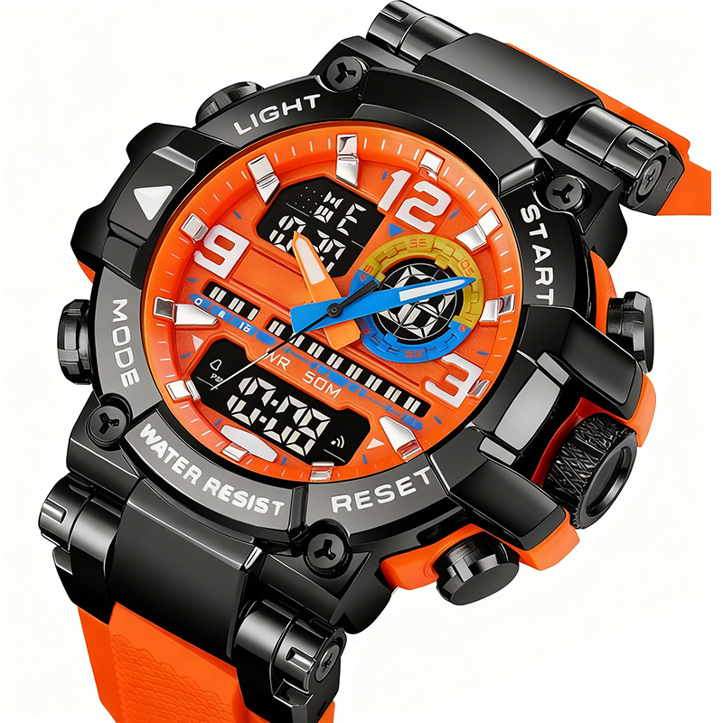 ⌚ LIMITED-TIME 50% OFF! 💧 Multifunctional Waterproof LED Digital Watch – 50M, Dual Movement, Stopwatch 🌙