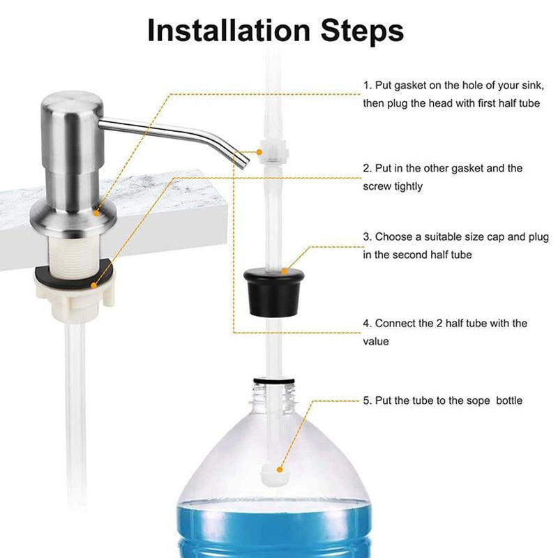 🎉 2026 Sale — Over 16,000 Sold! 🧼 Kitchen Sink Soap Dispenser – No More Crawling Under the Sink – Pump It Straight from the Big Bottle ✨