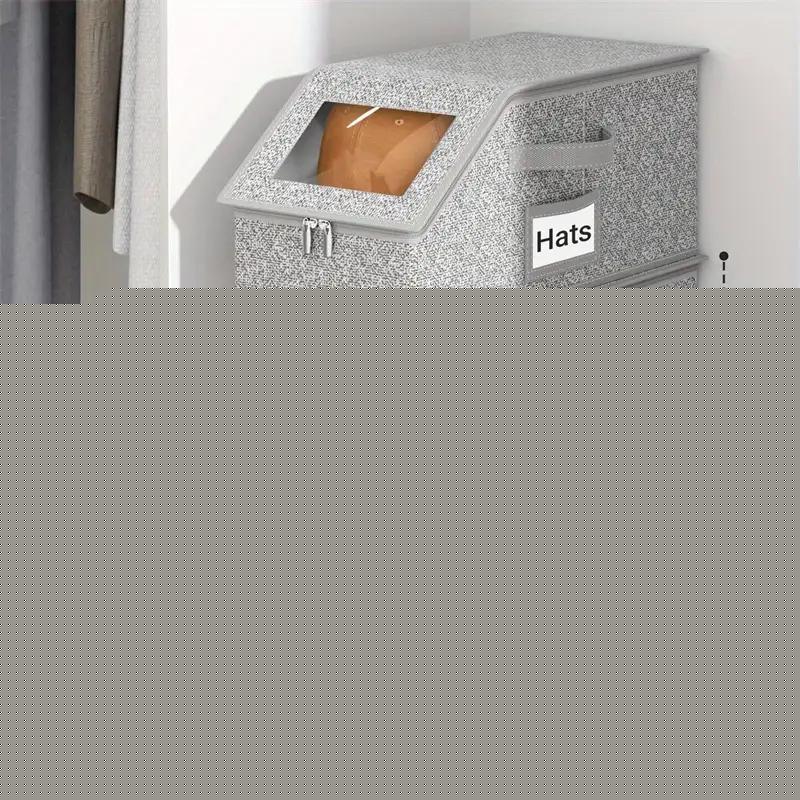 🧢 50% OFF NOW! 🎉 Stackable Baseball Cap Boxes – Space-saving & dustproof – Clear view, perfect for organizing hats in closets or shelves – sturdy and stackable 📦