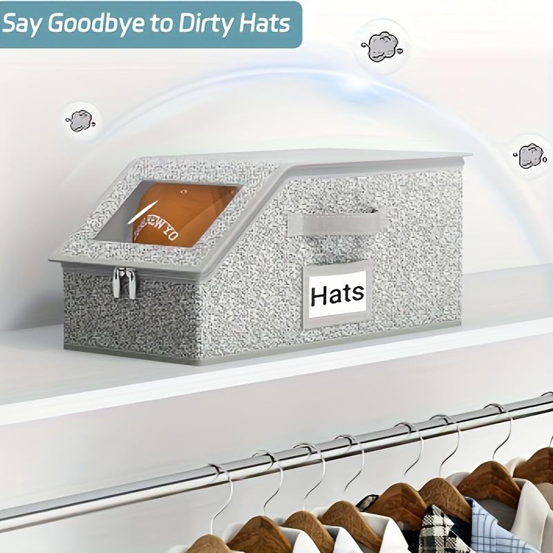 🧢 50% OFF NOW! 🎉 Stackable Baseball Cap Boxes – Space-saving & dustproof – Clear view, perfect for organizing hats in closets or shelves – sturdy and stackable 📦