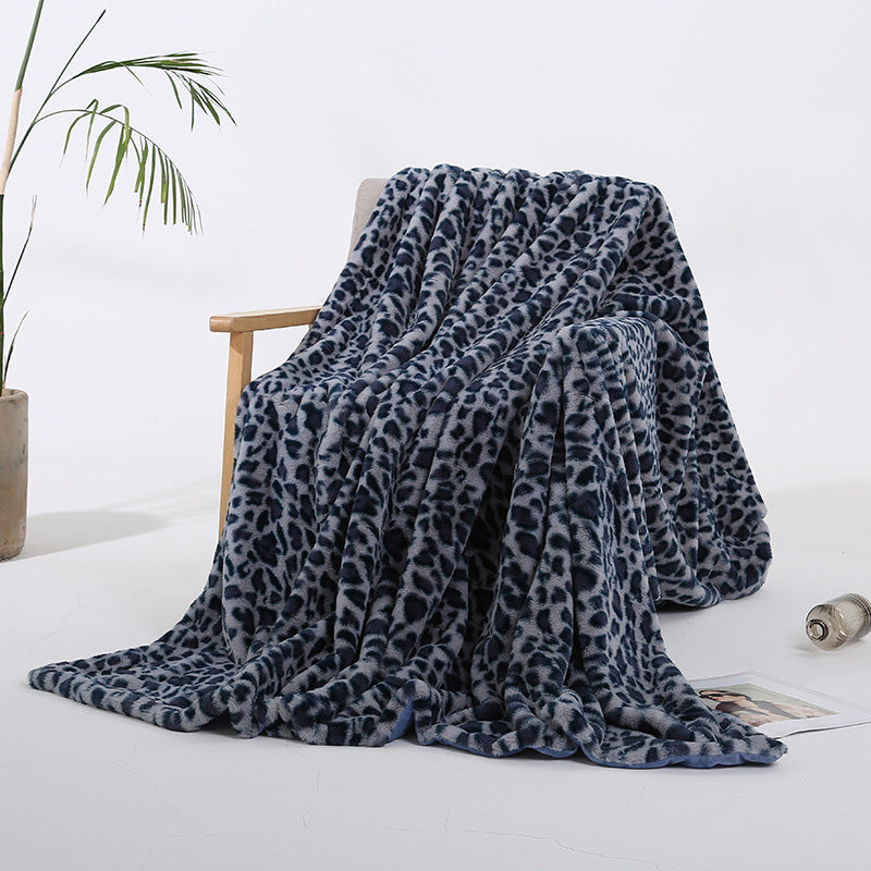 Cozy Leopard Print Throw Blanket
