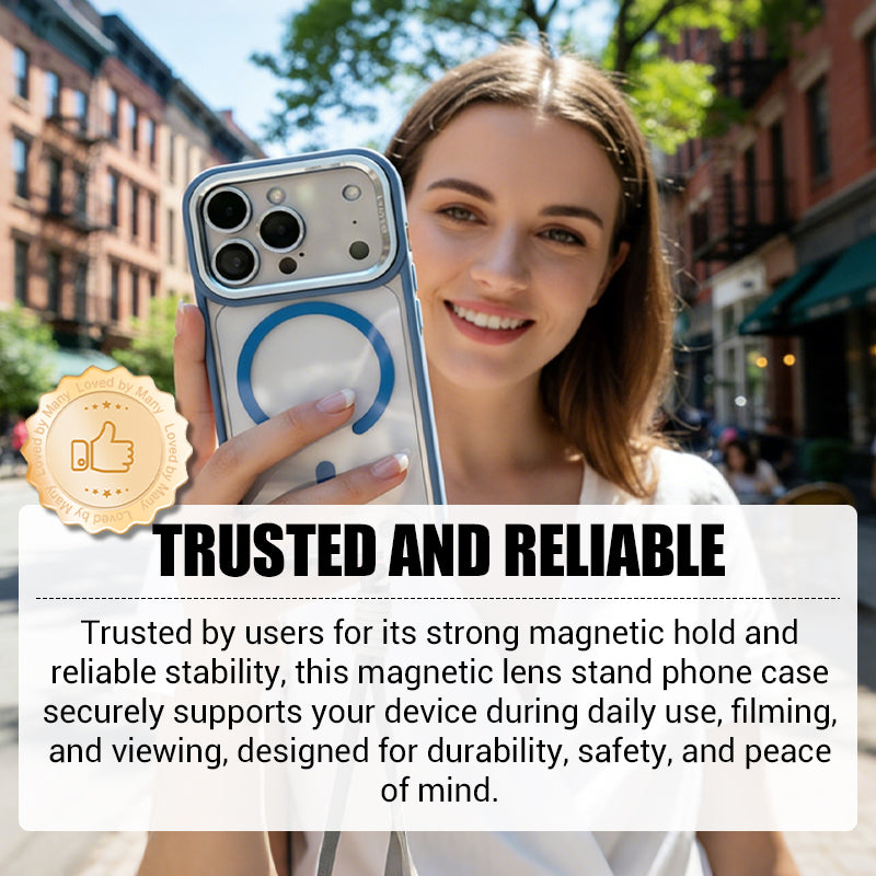 📱 LIMITED-TIME 50% OFF! ✨ Magnetic Phone Case with Kickstand – Lens Guard, Strong Magnet, Clear 🔋