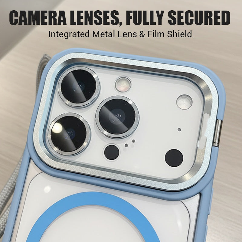 📱 LIMITED-TIME 50% OFF! ✨ Magnetic Phone Case with Kickstand – Lens Guard, Strong Magnet, Clear 🔋