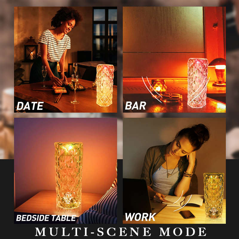⏳🔥LIMITED-TIME 50% OFF! ⏰Touch Control Rose Crystal Lamp – Luxurious, Romantic, Gift‑worthy 🌙