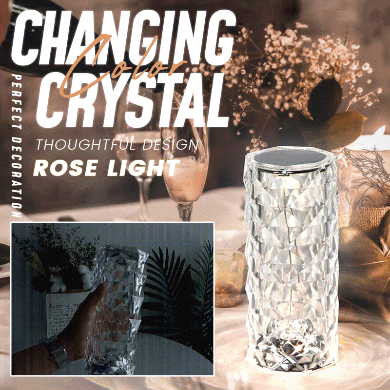 ⏳🔥LIMITED-TIME 50% OFF! ⏰Touch Control Rose Crystal Lamp – Luxurious, Romantic, Gift‑worthy 🌙