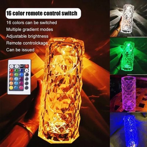 ⏳🔥LIMITED-TIME 50% OFF! ⏰Touch Control Rose Crystal Lamp – Luxurious, Romantic, Gift‑worthy 🌙