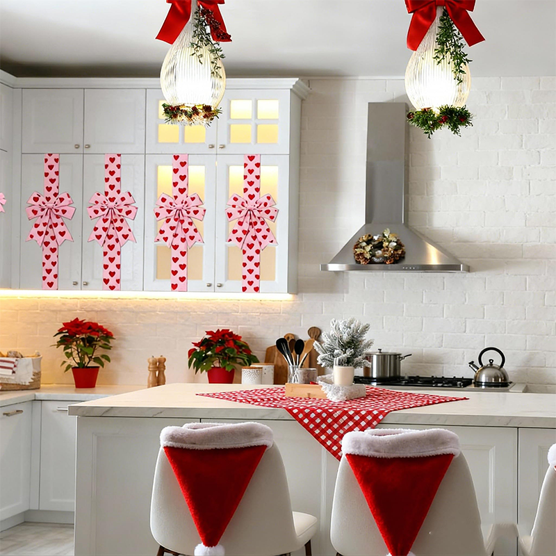 Self-adhesive backing, large 3D bow ❤️ Elegant heart-shaped ribbon | Tear and stick easily ✨ A must-have for holiday decorations
