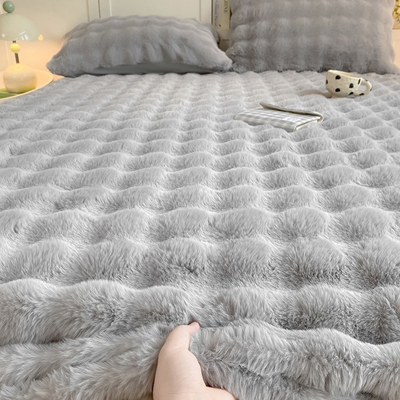Plush Thickened Fitted Sheet