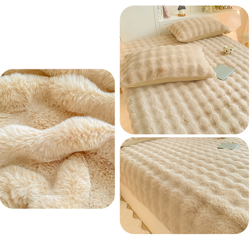 Plush Thickened Fitted Sheet
