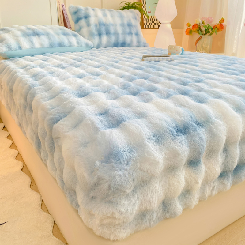Plush Thickened Fitted Sheet