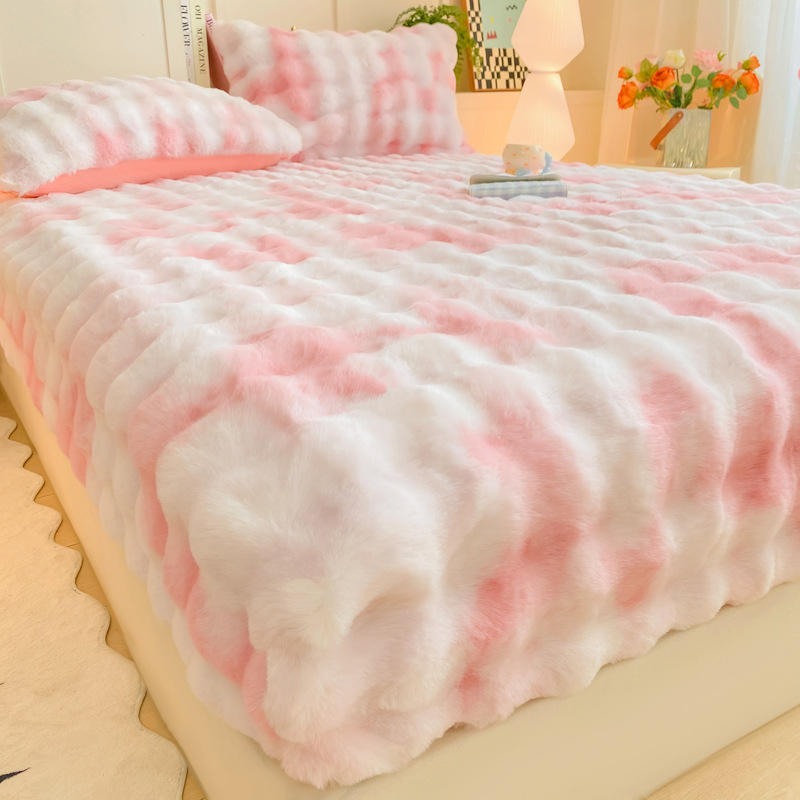 Plush Thickened Fitted Sheet