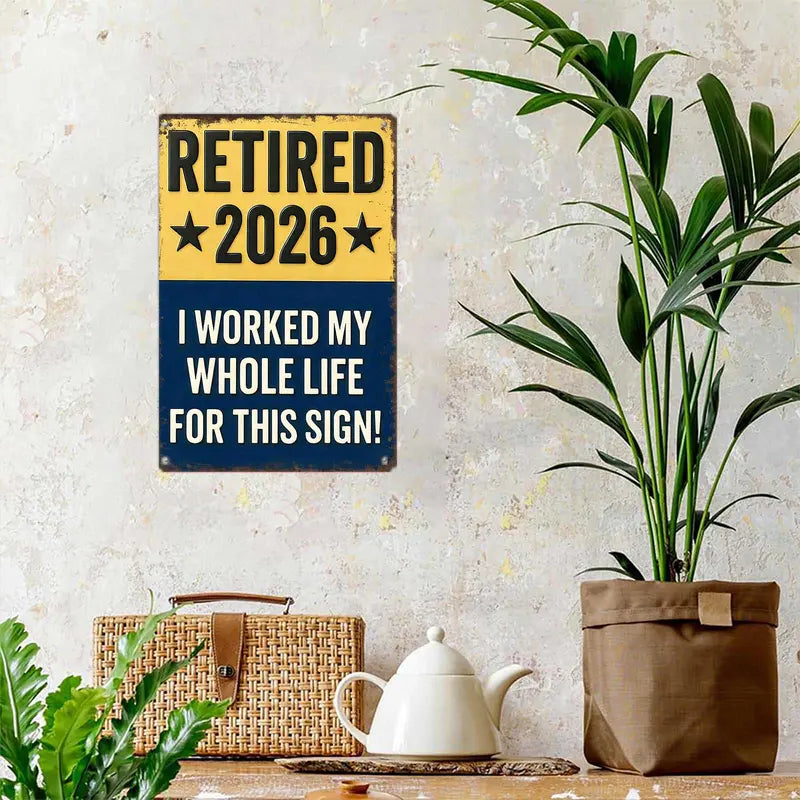Vintage Metal Tin Sign – Retro Bar & Cafe Wall Decor