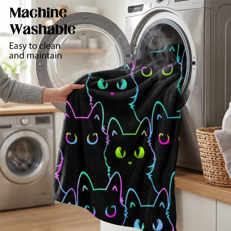 Cozy Cat-Themed All-Season Throw Blanket（50% OFF）