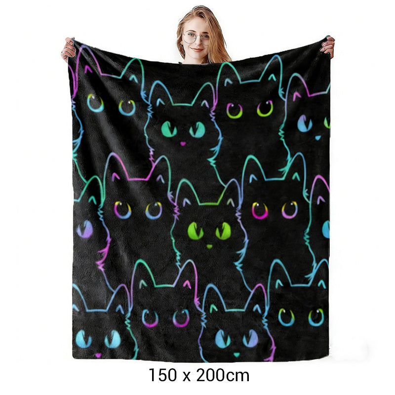 Cozy Cat-Themed All-Season Throw Blanket（50% OFF）