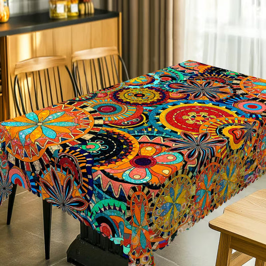 📢📢50% OFF! 🎨 Decorative Printed Tablecloth – Waterproof, Heat-Resistant & Non-Slip for Every Occasion! 🍽️✨