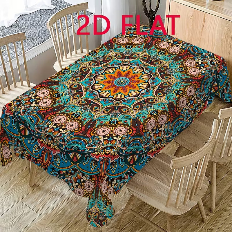 📢📢50% OFF! 🎨 Decorative Printed Tablecloth – Waterproof, Heat-Resistant & Non-Slip for Every Occasion! 🍽️✨