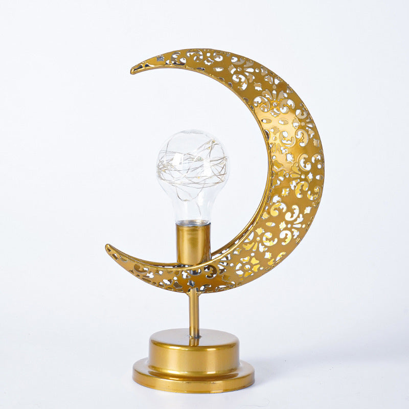 🌙✨ Decorative LED Moon Light Table Lamp – Realistic Lunar & Star Design with Warm Golden Glow for Bedrooms, Desks & Dreamy Spaces!