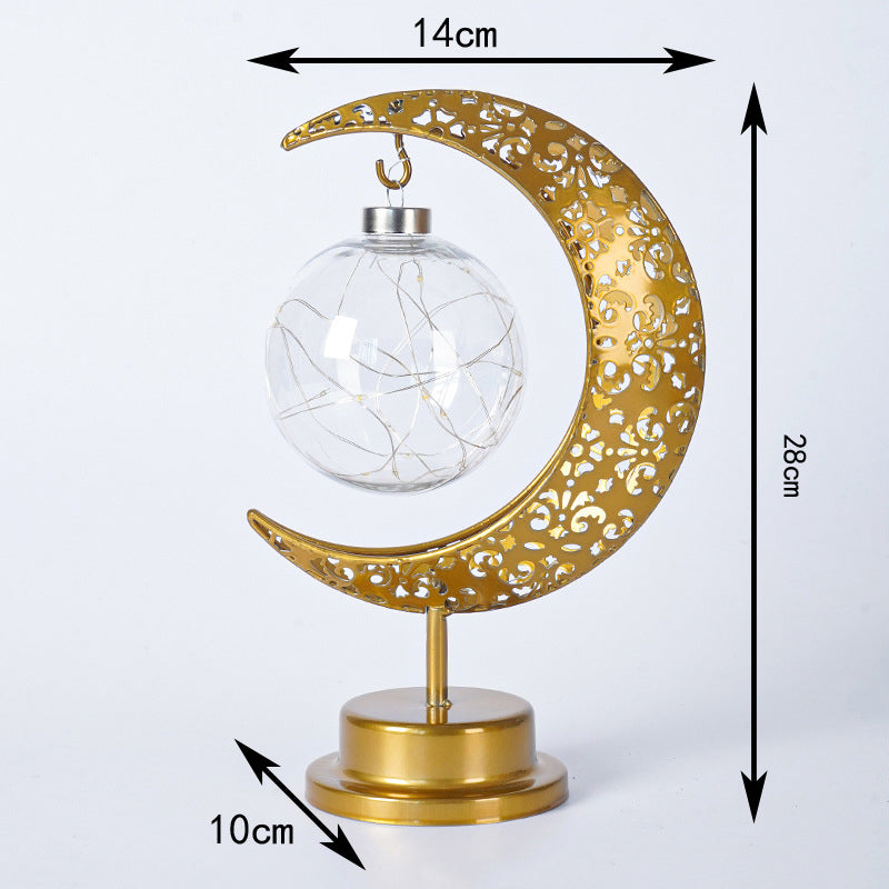 🌙✨ Decorative LED Moon Light Table Lamp – Realistic Lunar & Star Design with Warm Golden Glow for Bedrooms, Desks & Dreamy Spaces!
