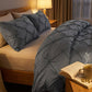 3-Piece Pintuck Pleated Duvet Cover & Pillowcases Set