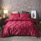 3-Piece Pintuck Pleated Duvet Cover & Pillowcases Set