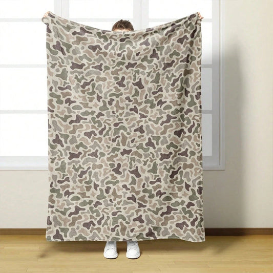 Ultra-Soft Camouflage Print Throw Blanket