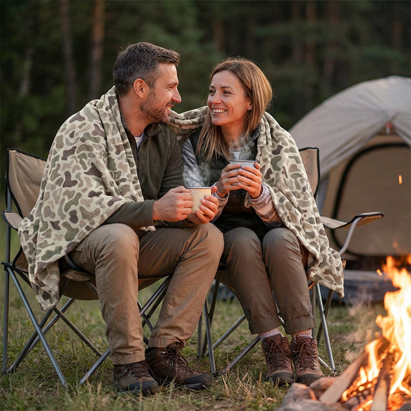 Ultra-Soft Camouflage Print Throw Blanket