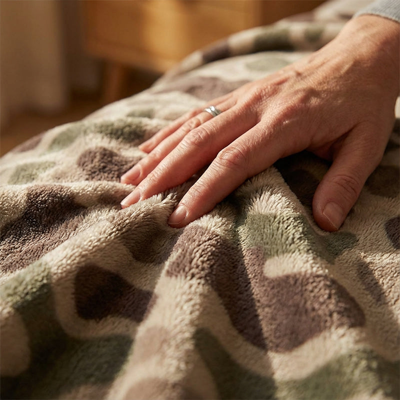 Ultra-Soft Camouflage Print Throw Blanket