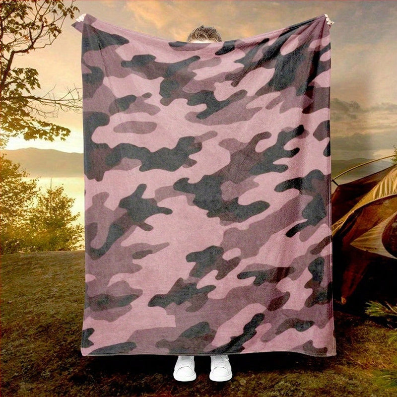 Ultra-Soft Camouflage Print Throw Blanket