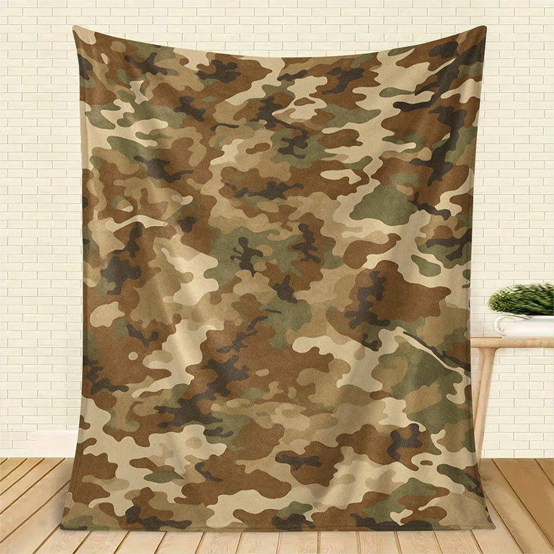 Ultra-Soft Camouflage Print Throw Blanket