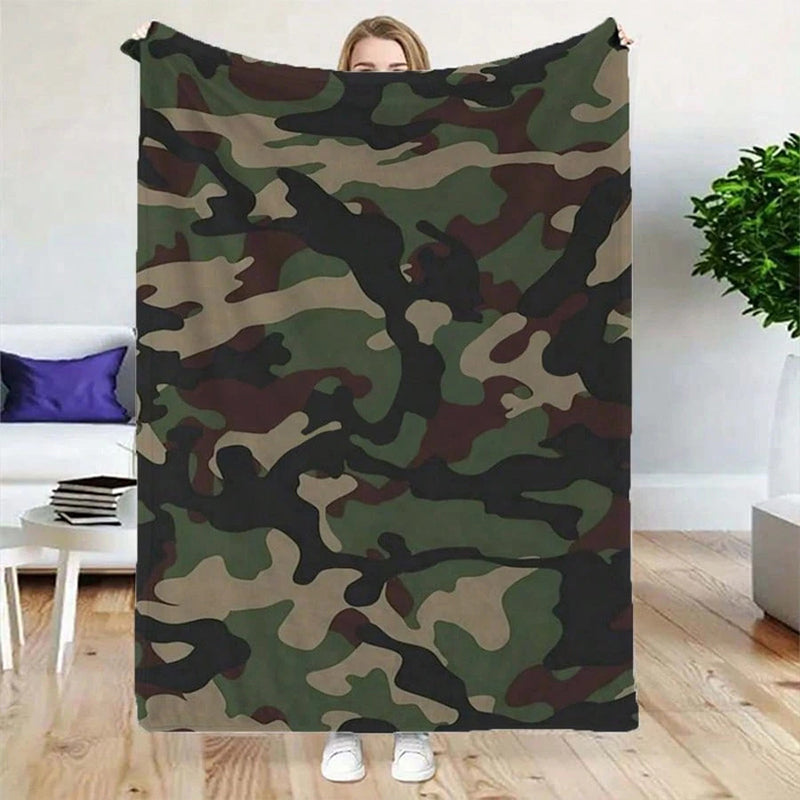 Ultra-Soft Camouflage Print Throw Blanket