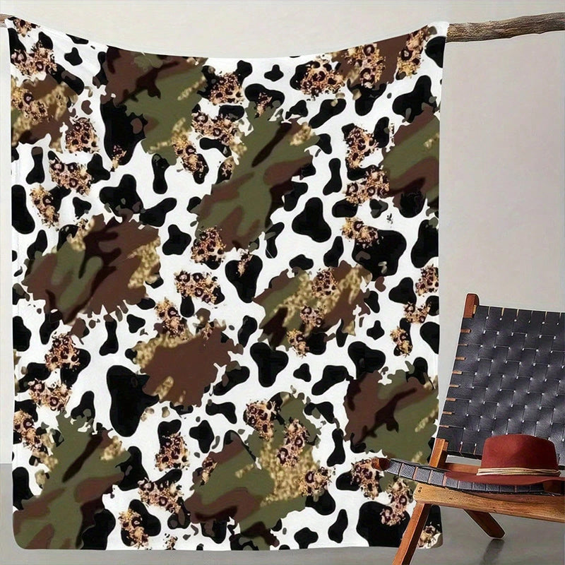 Ultra-Soft Camouflage Print Throw Blanket