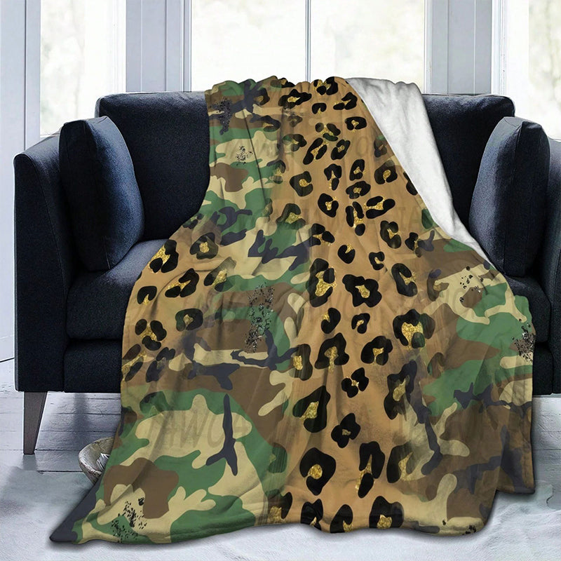 Ultra-Soft Camouflage Print Throw Blanket