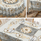 Elegant Waterproof Embossed Floral Tablecloth