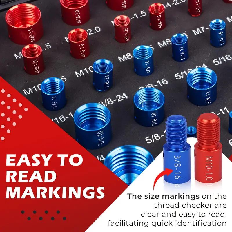 🔧 LIMITED-TIME 50% OFF! 📏 Nut & Bolt Thread Checker Kit – Dual-Side, Precise, Compact ✨