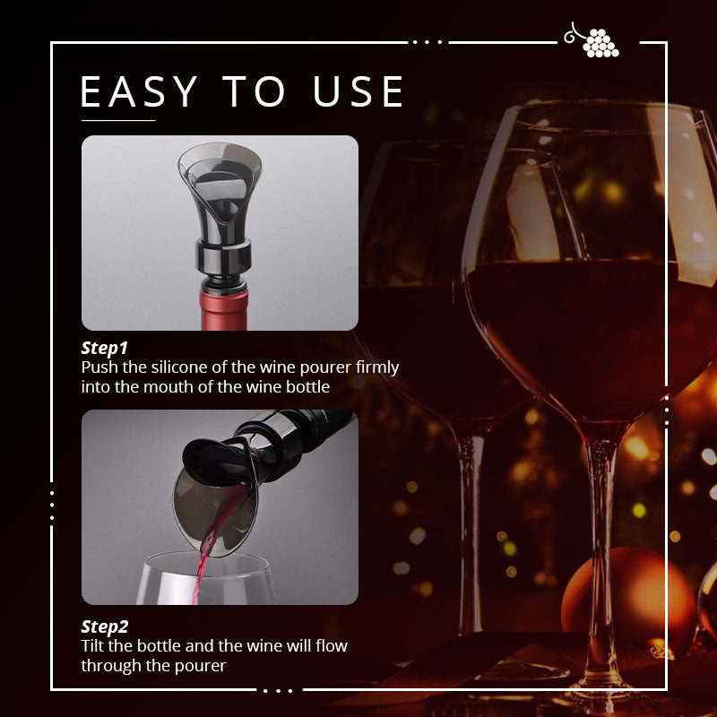 🎉 2026 Sale — Over 23,500 Sold!🍷 2-in-1 Wine Pourer & Vacuum Sealer Wine Saver Stopper ✨
