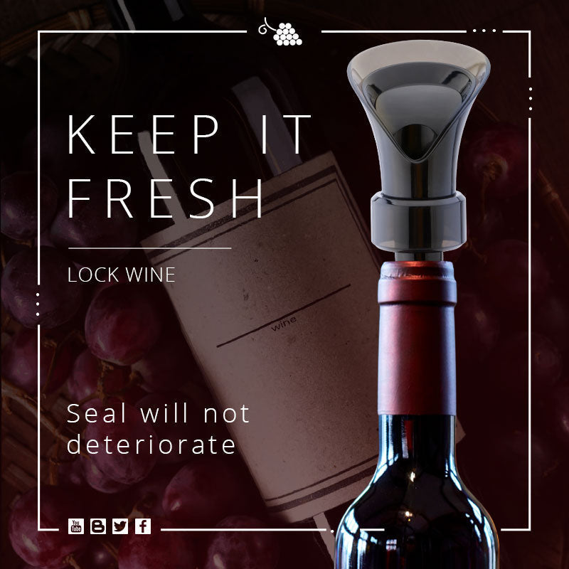 🎉 2026 Sale — Over 23,500 Sold!🍷 2-in-1 Wine Pourer & Vacuum Sealer Wine Saver Stopper ✨