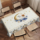 Festive Floral Print Tablecloth