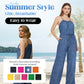 Women's Sleeveless Drawstring Waist Summer Jumpsuit