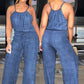 Women's Sleeveless Drawstring Waist Summer Jumpsuit
