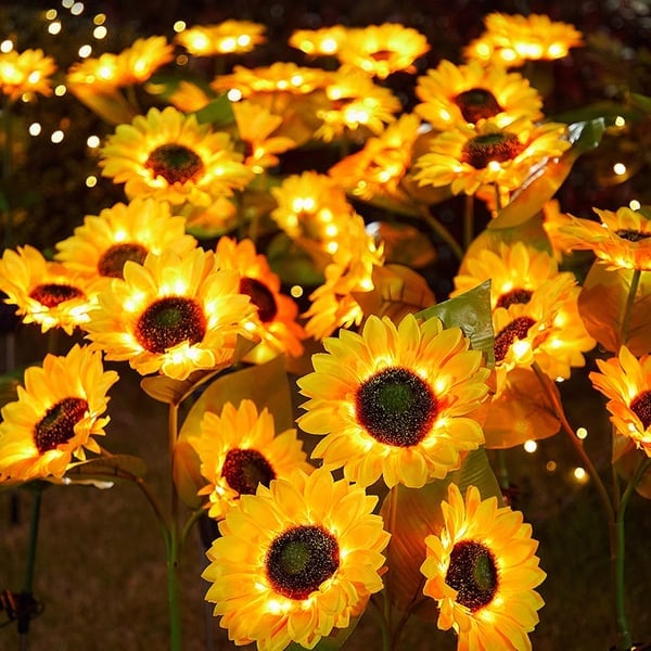 🌻 Realistic & Weatherproof | Solar Sunflower | IP65 Outdoor Decor