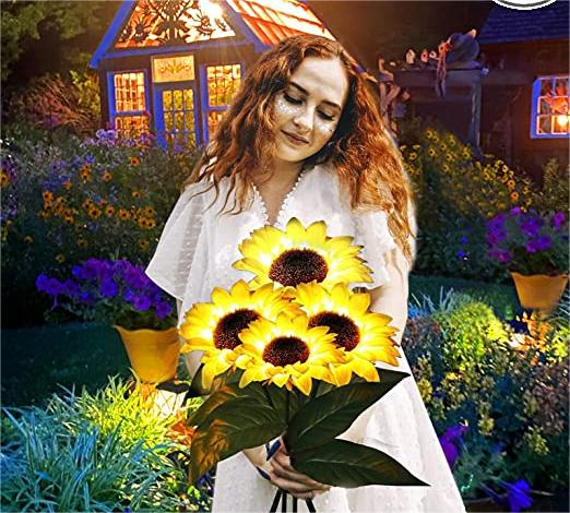 🌻 Realistic & Weatherproof | Solar Sunflower | IP65 Outdoor Decor