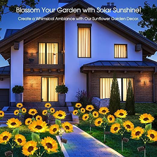 🌻 Realistic & Weatherproof | Solar Sunflower | IP65 Outdoor Decor