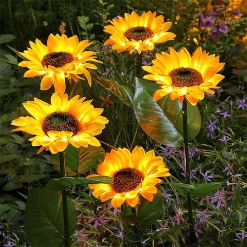 🌻 Realistic & Weatherproof | Solar Sunflower | IP65 Outdoor Decor