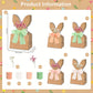 💎 24-Pack Easter Bunny Paper Gift Bags with Ribbons – Festive Rabbit Ear Design, Durable Kraft & Easy Assembly 🐰🎁