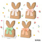 💎 24-Pack Easter Bunny Paper Gift Bags with Ribbons – Festive Rabbit Ear Design, Durable Kraft & Easy Assembly 🐰🎁