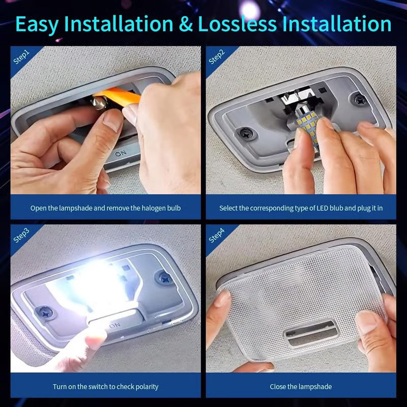 💡42-piece super bright LED car interior lighting set - plug & play upgrade for your car ✨