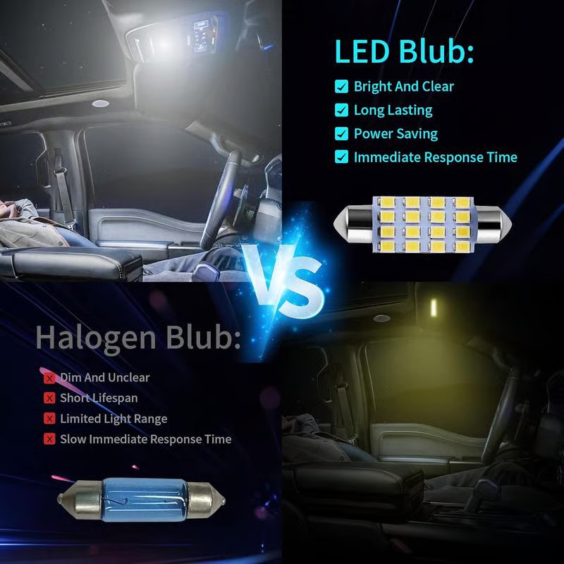 💡42-piece super bright LED car interior lighting set - plug & play upgrade for your car ✨