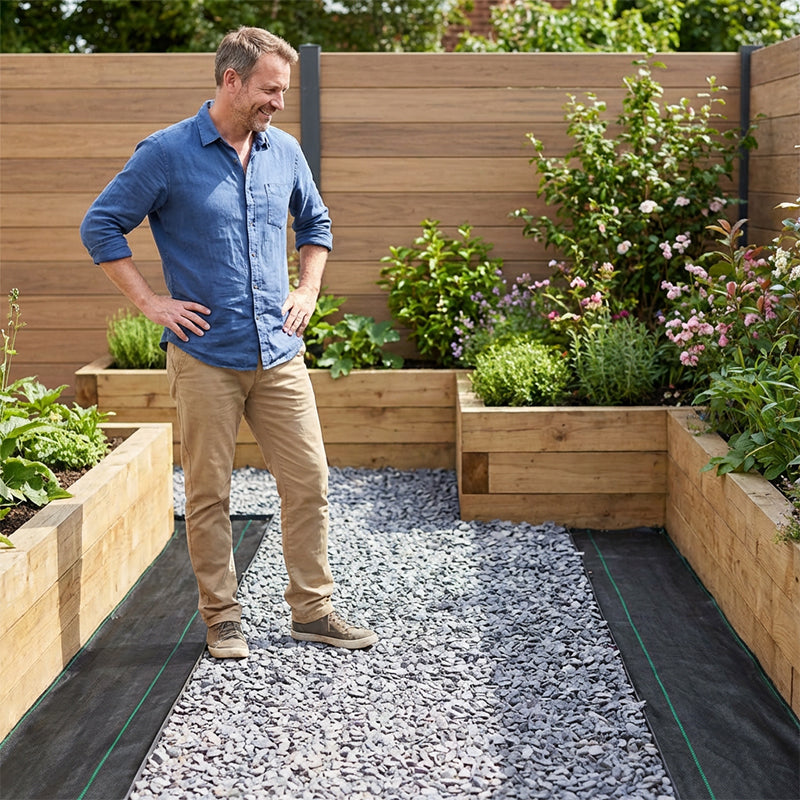 🌿 50% OFF NOW! 🛡️ Weed Barrier Fabric – Blocks Sunlight, Permeable & Heavy-Duty – No Weeds, No Hassle 🌱